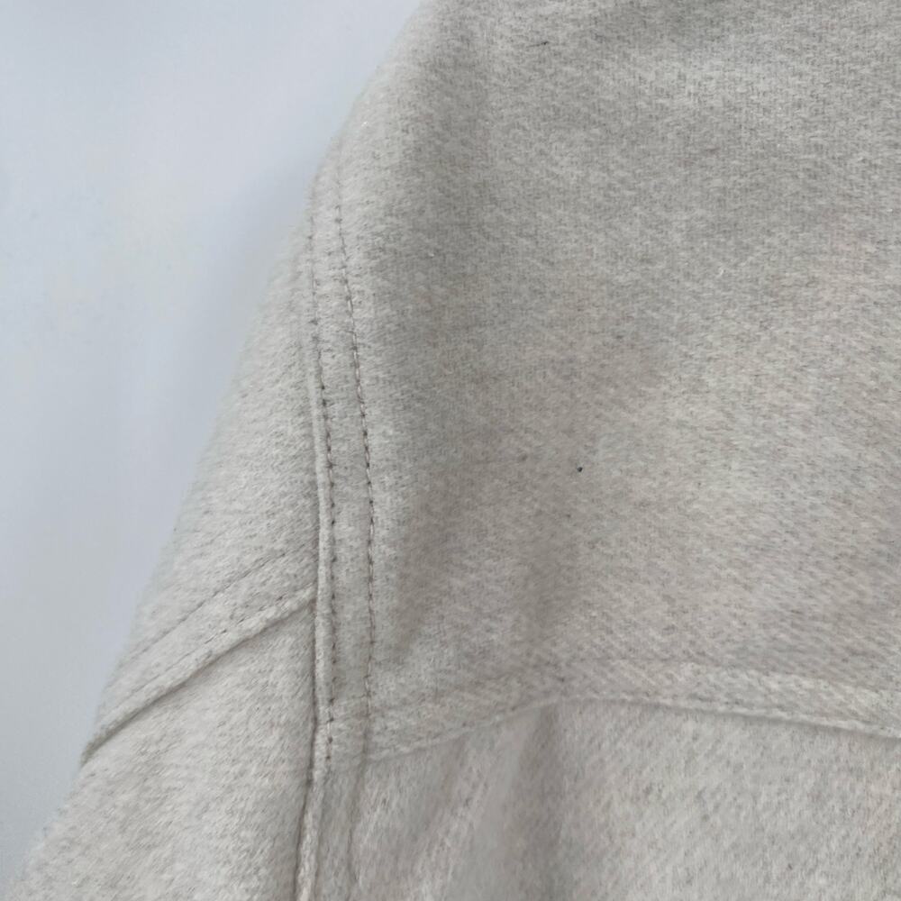 Off White Soft Brushed Shacket With Pockets Old N… - image 2